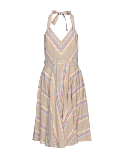 Ottod'ame Midi Dresses In Beige