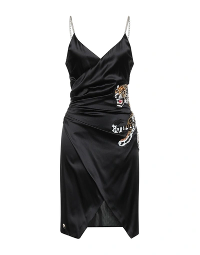 Philipp Plein Midi Dresses In Black