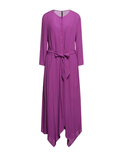 Manila Grace Midi Dresses In Purple