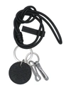 MAISON MARGIELA MAISON MARGIELA MAN KEY RING BLACK SIZE - BOVINE LEATHER, METAL