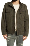 Levi's Hooded Canvas Military Jacket In Olive