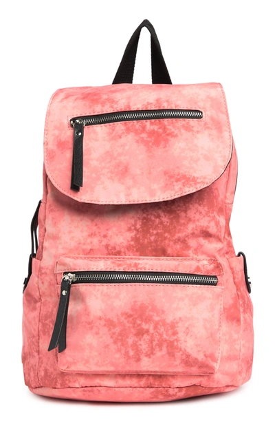 Madden Girl Proper Flap Nylon Backpack In Pink