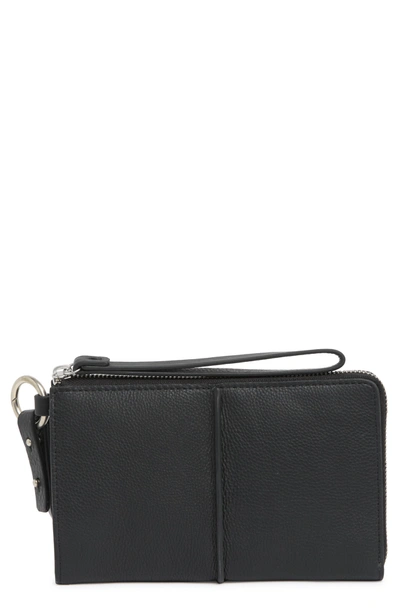 Lucky Brand Roze Leather Wallet Crossbody Bag In Black