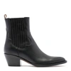 Buttero 60mm Elastic-panel Pointed-toe Ankle Boots In Black