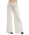 24seven Comfort Apparel Womens Comfortable Solid Color Maternity Palazzo Pants In Nude