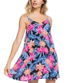 ROXY JUNIORS' BEACHY VIBES PRINTED DRESS COVER-UP WOMEN'S SWIMSUIT