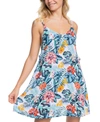 ROXY JUNIORS' BEACHY VIBES PRINTED DRESS COVER-UP WOMEN'S SWIMSUIT