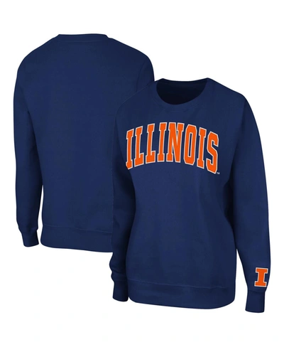 Colosseum Women's Navy Illinois Fighting Illini Campanile Pullover Sweatshirt
