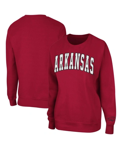 Colosseum Women's Cardinal Arkansas Razorbacks Campanile Pullover Sweatshirt