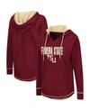 Colosseum Women's Garnet Florida State Seminoles Tunic Pullover Hoodie In Garnet