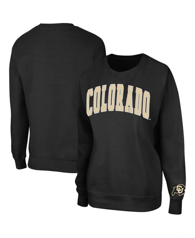 Colosseum Women's Black Colorado Buffaloes Campanile Pullover Sweatshirt