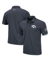 Colosseum Men's Big And Tall Charcoal Iowa Hawkeyes Oht Military-inspired Appreciation Digital Camo Polo Shirt In Charcoal