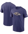 Nike Men's Big And Tall Purple Baltimore Ravens Logo Essential Legend Performance T-shirt In Purple