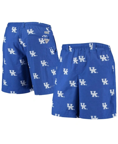COLUMBIA MEN'S ROYAL KENTUCKY WILDCATS BACKCAST II 8" OMNI-SHADE HYBRID SHORTS