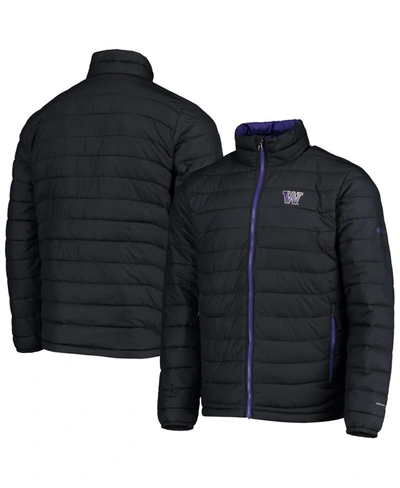 Columbia Men's Black Washington Huskies Powder Lite Omni-heat Reflective Full-zip Jacket