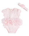 FIRST IMPRESSIONS BABY GIRLS TULLE TUTU BODYSUIT AND HEADBAND, 2 PIECE SET, CREATED FOR MACY'S