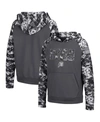 Colosseum Youth Boys Charcoal Utah Utes Oht Military-inspired Appreciation Digital Camo Raglan Pullover Hoodie In Charcoal