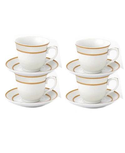 Lorren Home Trends Lorren Home Tea, Coffee Service, Set Of 4 In Gold-tone