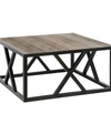 Hudson & Canal Jedrek 35" Square Coffee Table In Blackened Bronze