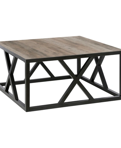 Hudson & Canal Jedrek 35" Square Coffee Table In Blackened Bronze