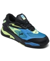 Puma Men's Rs-fast Ls Casual Sneakers From Finish Line In Black/green/blue