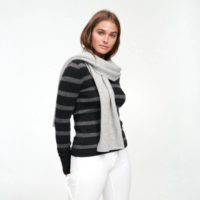 Naadam Signature Ribbed Cashmere Scarf In Cement