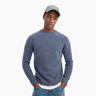 Naadam Cashmere Waffle Crewneck Sweater In Slate Blue