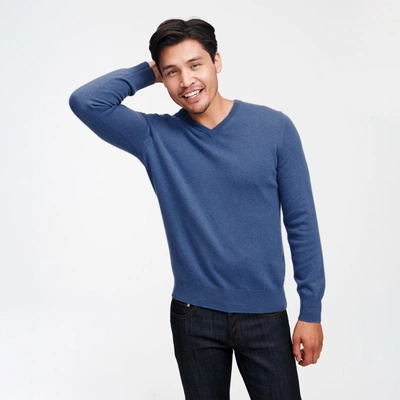 Naadam The Original Cashmere V-neck Sweater Men's In Blue Horizon