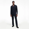Naadam Pajama Button Up Shirt Set In Navy