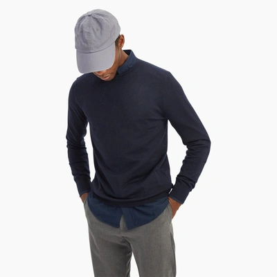 Naadam Ultra Fine Cashmere Long Sleeve Crewneck In Navy