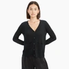 Naadam Fancy Cashmere Cardigan In Black