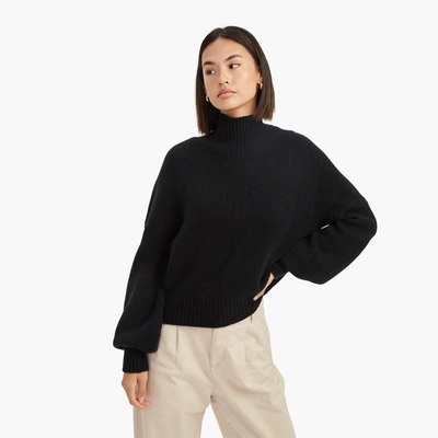 Naadam Luxe Cashmere Oversized Turtleneck In Black