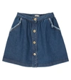 Il Gufo A-line Denim Skirt In Dark Heavenly