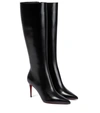 Christian Louboutin Cl In The 90s Leather Knee-high Boots 80 In Black