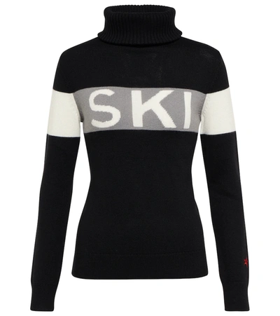 Perfect Moment Schild Ski Merino Wool Sweater In Black