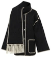 TOTÊME EMBROIDERED WOOL-BLEND SCARF JACKET