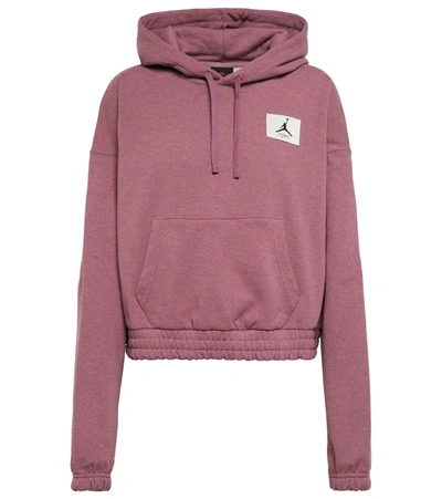 Nike Jordan Essentials Fleece Hoodie In Light Mulberry/htr/cave