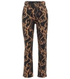 Ganni Cutye-cropped Printed Slim-straight Jeans In Black