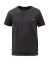 Polo Ralph Lauren Logo-embroidered Cotton-jersey T-shirt In Black Marl Heather