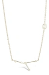 Sterling Forever 14k Gold Plated Station Constellation Pendant Necklace In Silver - Cancer