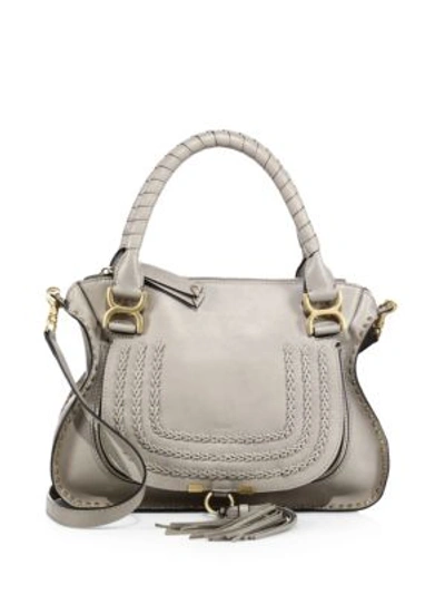 Chloé Women's Marcie Large Leather Satchel In Cashmere Grey