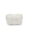 Bottega Veneta Borsa Intrecciato Mini Pillow Bag In 9007 White Silver