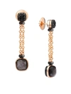 Pomellato Women's Nudo 18k Rose Gold, Obsidian & Black Diamond Dangle Earrings