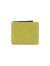 Bottega Veneta Intrecciato Leather Billfold Wallet In Yellow