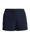 Cinq À Sept Elaine Crepe Shorts In Navy