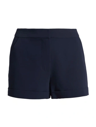 Cinq À Sept Elaine Crepe Shorts In Navy