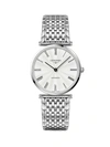 Swatch La Grande Classique De Longines Stainless Steel Watch In Silver