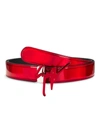 Giuseppe Zanotti Metropolis Turchese Leather Belt In Red