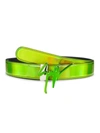 Giuseppe Zanotti Metropolis Turchese Leather Belt In Green