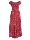 Free People Ultraviolet Smocked Maxi Dress In Raspberry Combo
